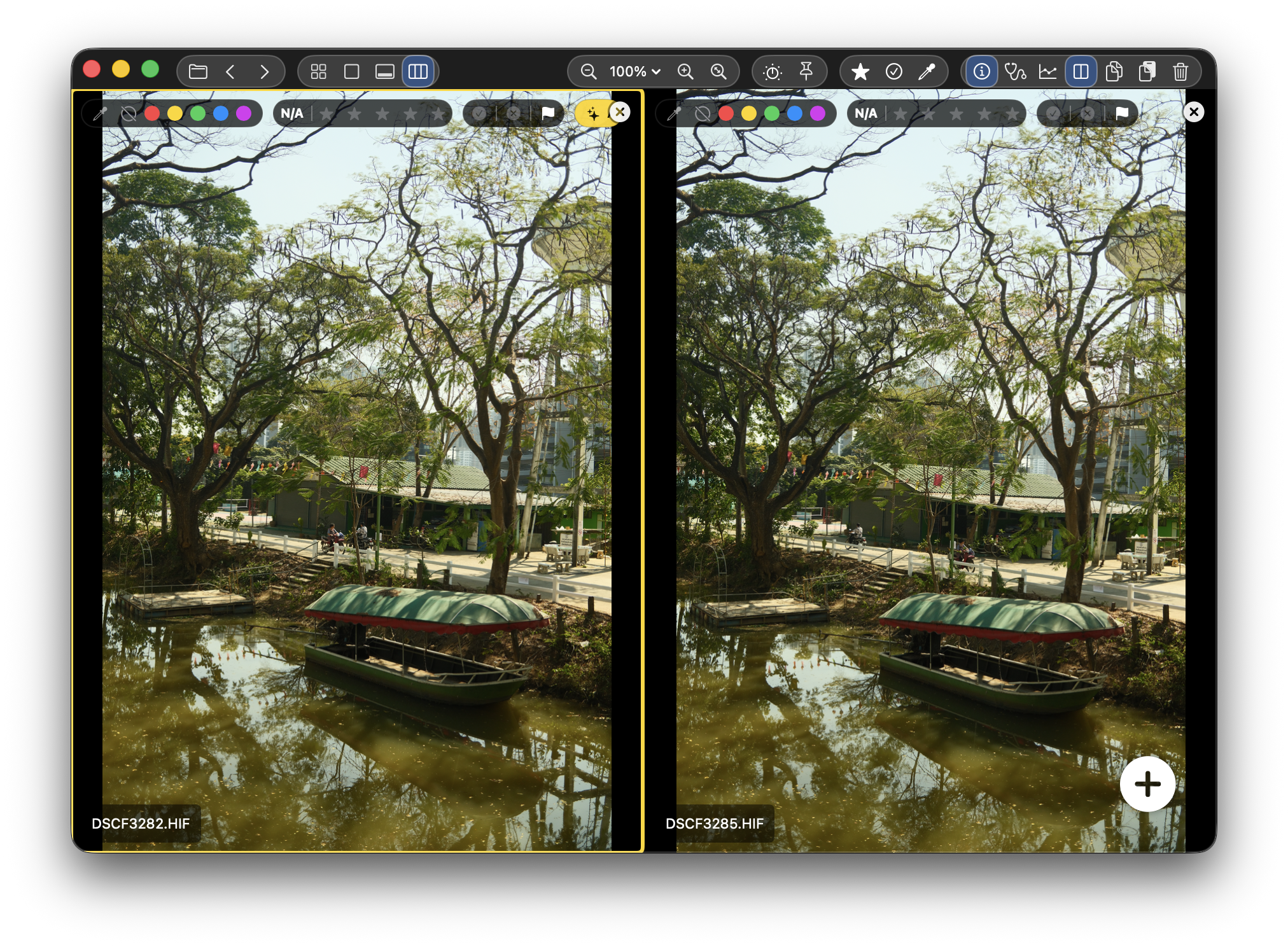 SnapView compare mode