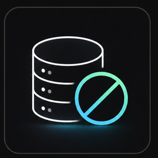 No catalog database pictogram