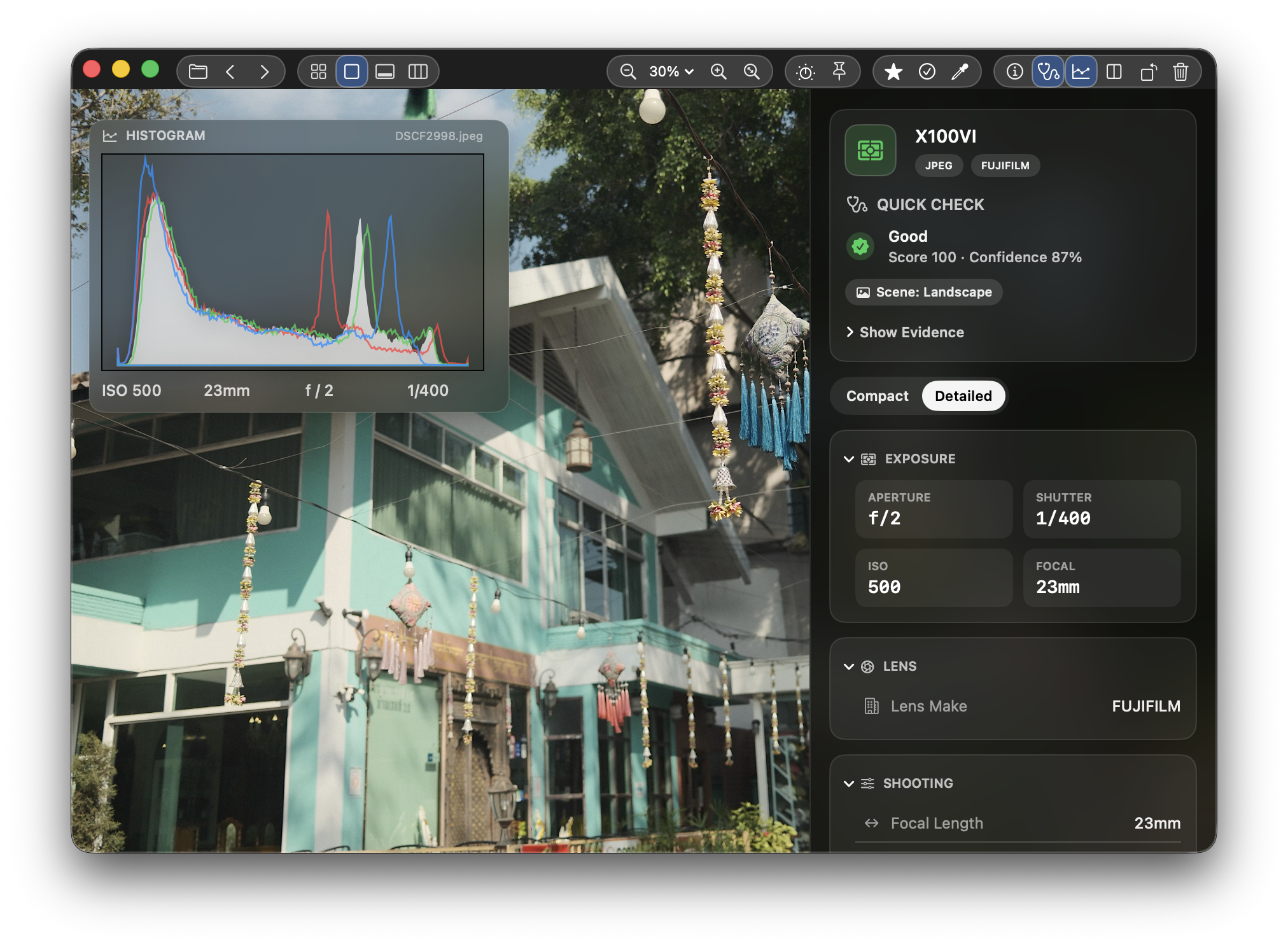 SnapView quick check panel