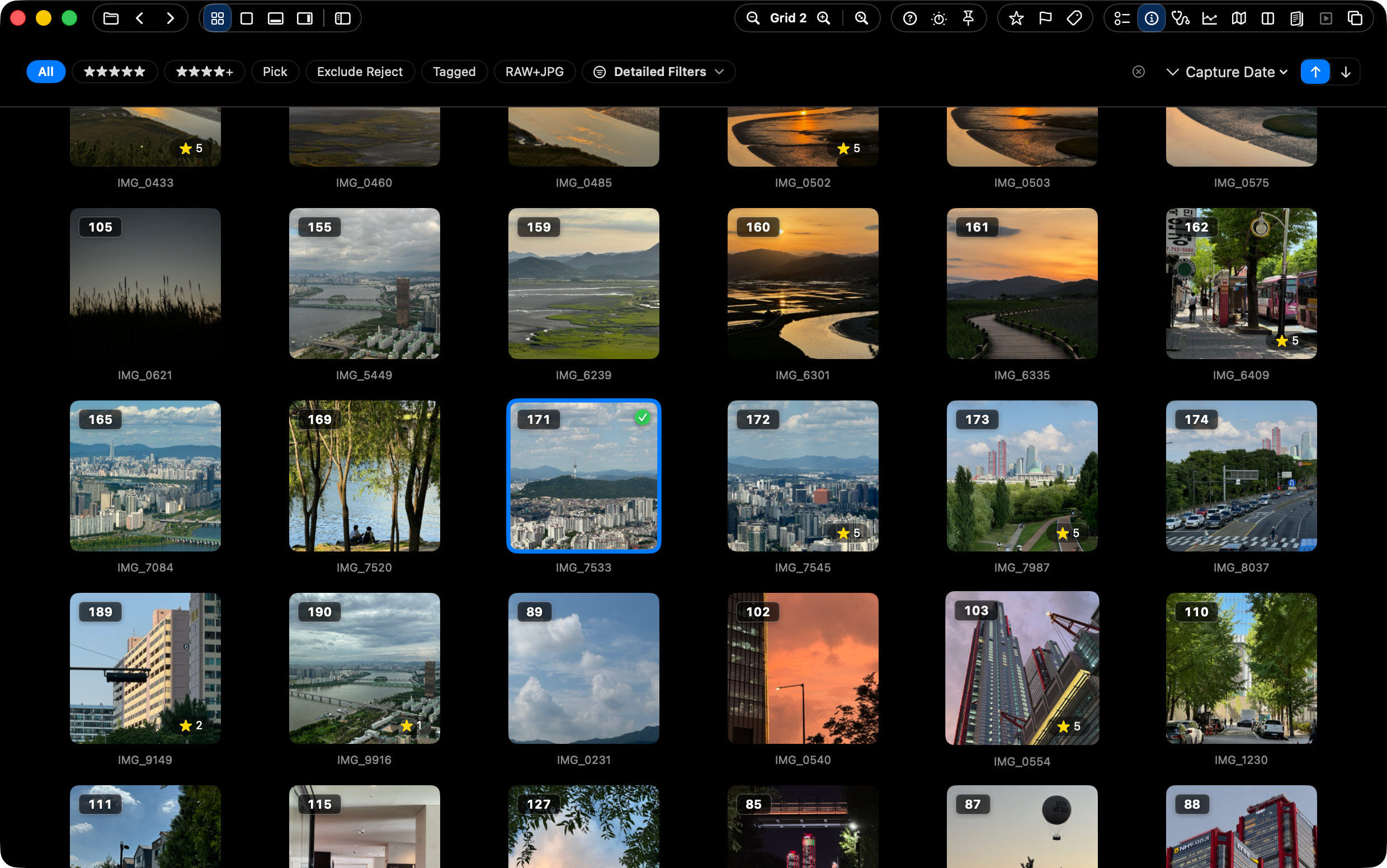 SnapView Grid sorting and culling workflow